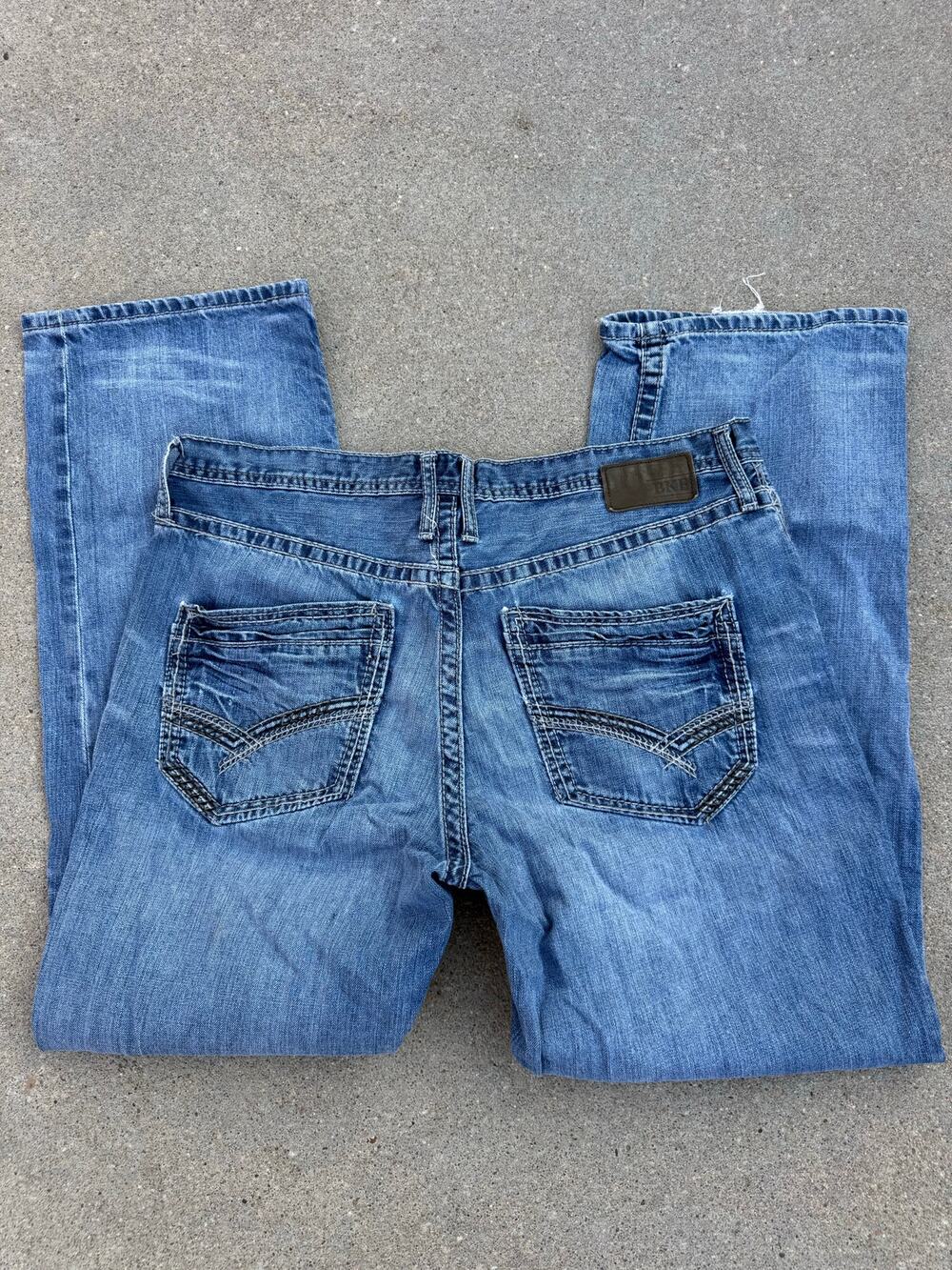 Buckle BKE Seth 36R Straight Leg Denim Blue Jeans ABM1765